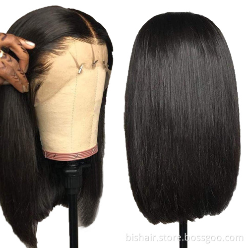 Cheap human hair13x4 Lace Front Bob Wig Straight 100% Brazilian Virgin Cuticle Aligned Human Hair Cheap Vendor for Black Women